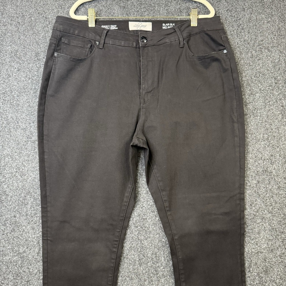 Lola Jeans Blair Black Mid Rise Stretch Straight Leg Jeans Women's 36/18
